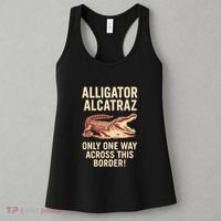 Alligator Alcatraz One Way Across This Border Women's Tank Top thumb 3