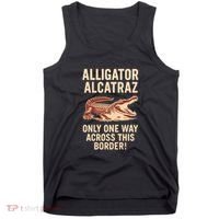 Alligator Alcatraz One Way Across This Border Tank Top thumb 0