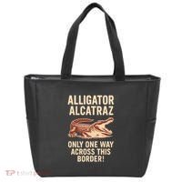 Alligator Alcatraz One Way Across This Border Tote Bag thumb 0
