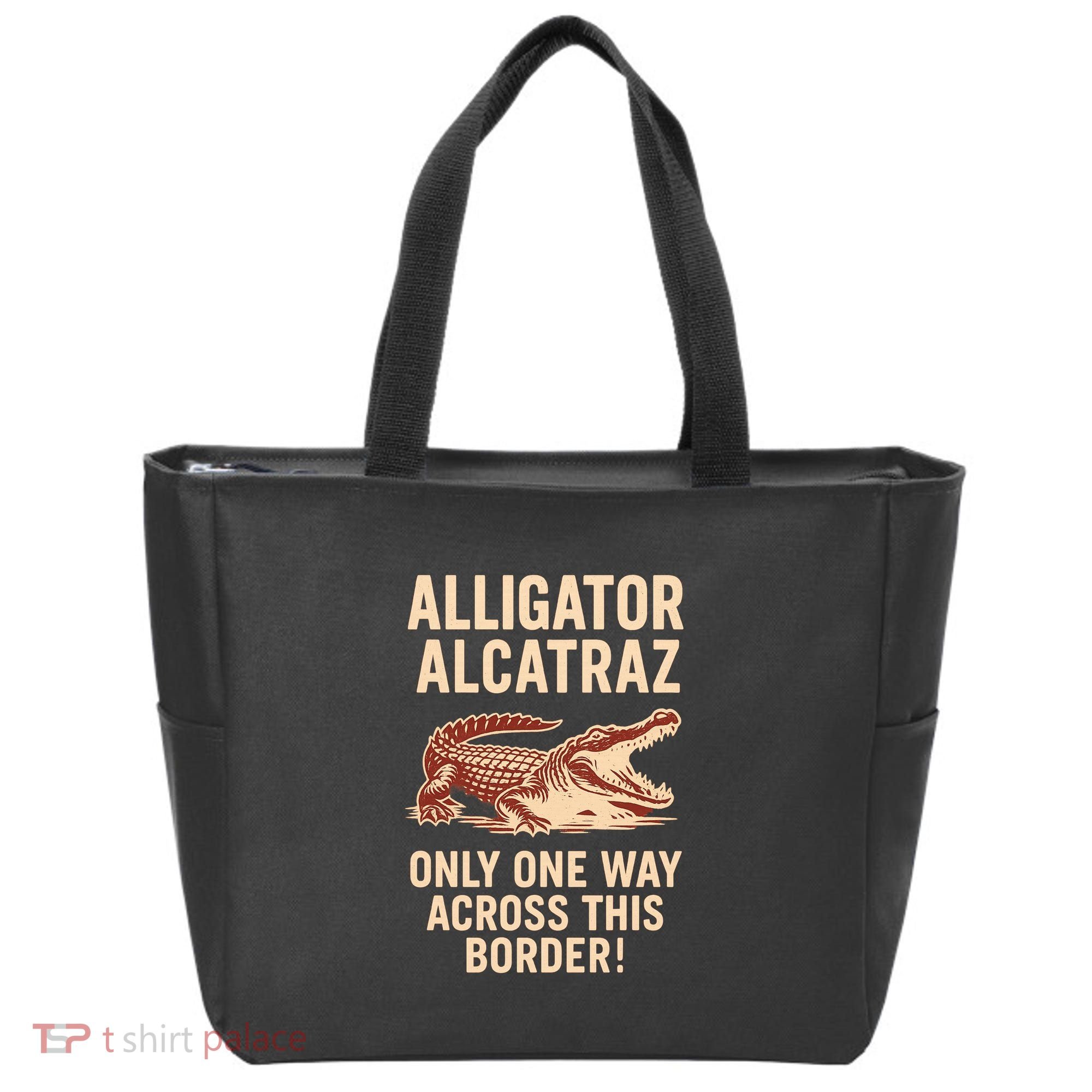 Alligator Alcatraz One Way Across This Border Tote Bag