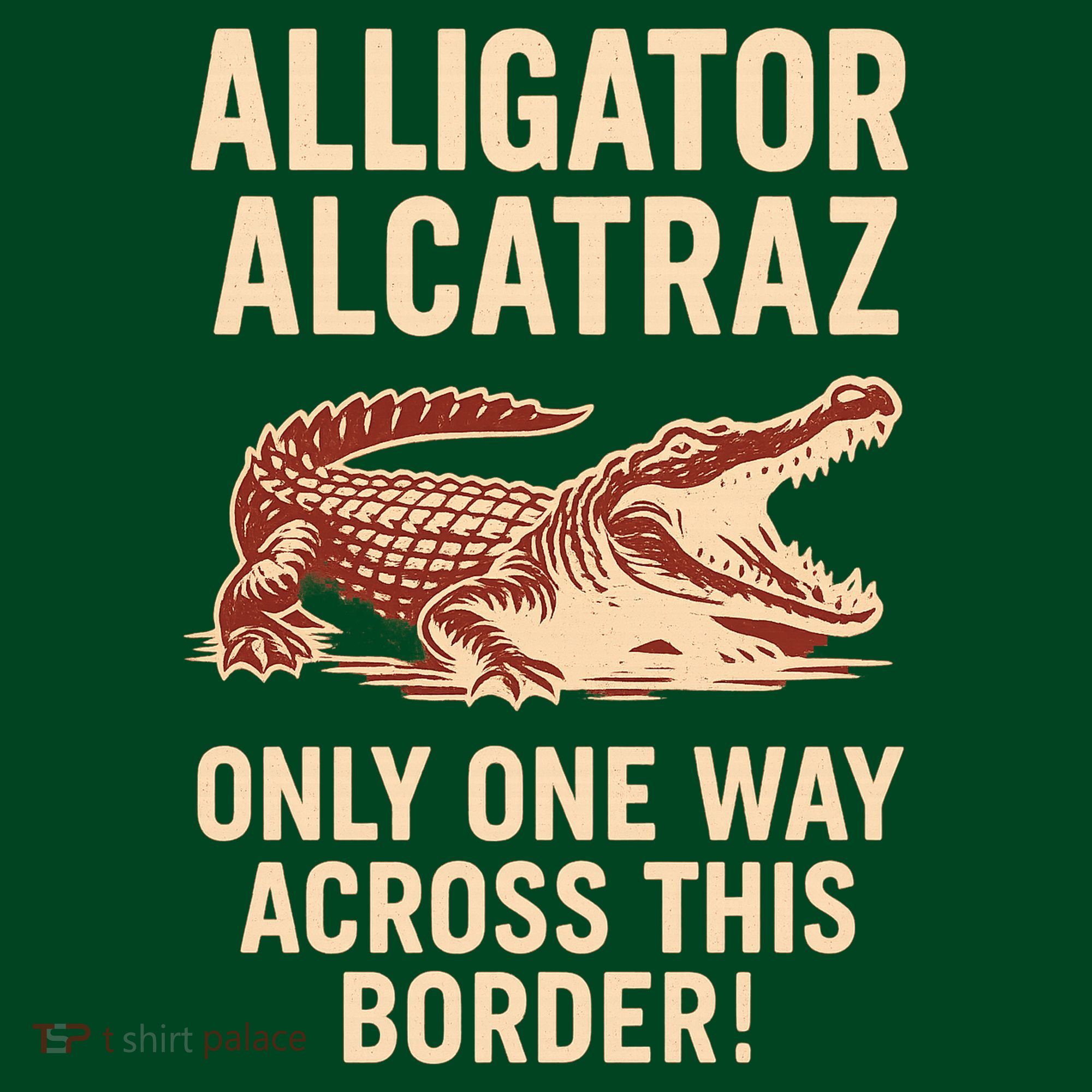Alligator Alcatraz One Way Across This Border Visor
