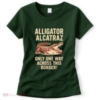 Alligator Alcatraz One Way Across This Border Women's T-Shirt thumb 0