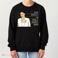 AOC Alexandria Ocasio Cortez Powerful Woman Quote Women's Sweatshirt thumb 0