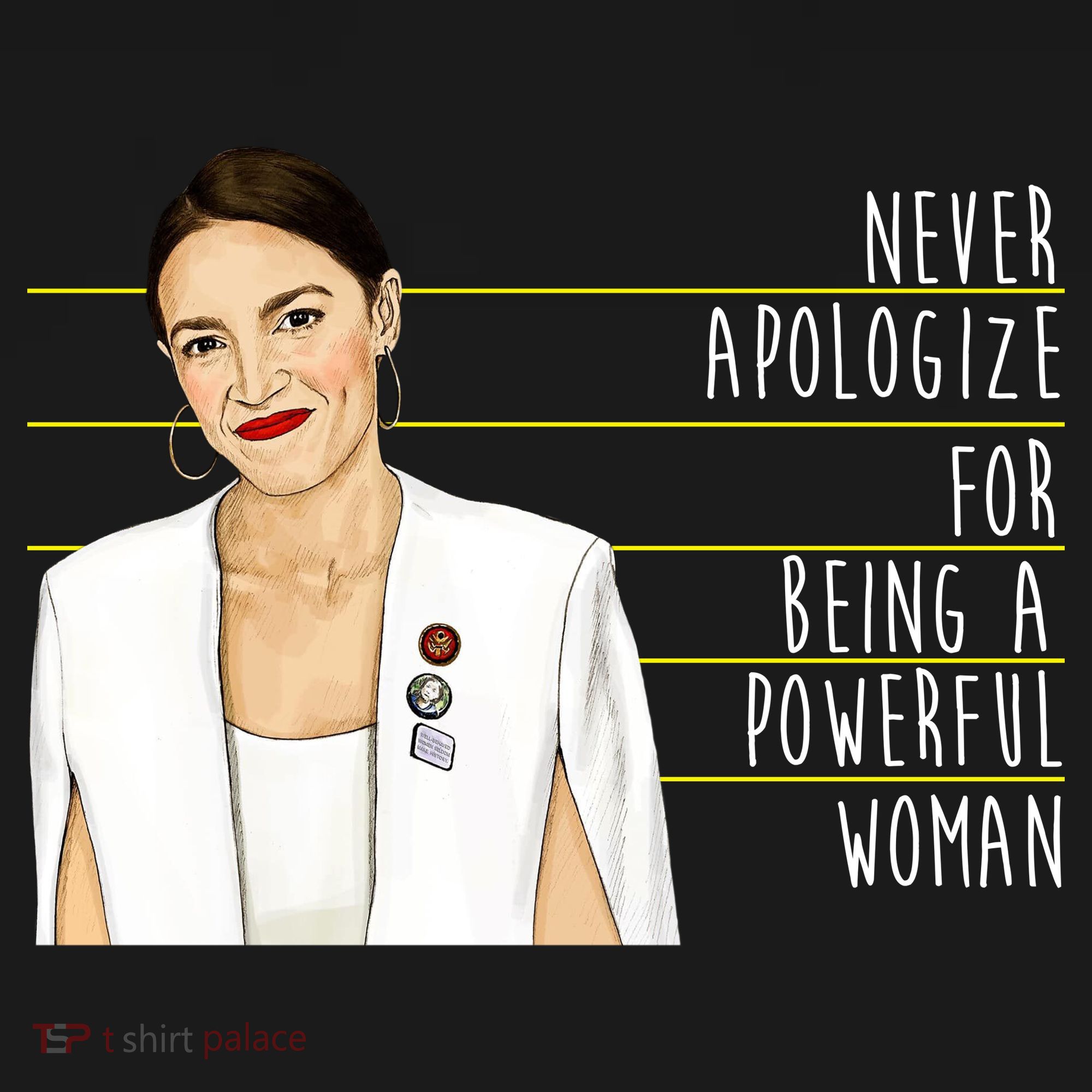 AOC Alexandria Ocasio Cortez Powerful Woman Quote Women's Hoodie