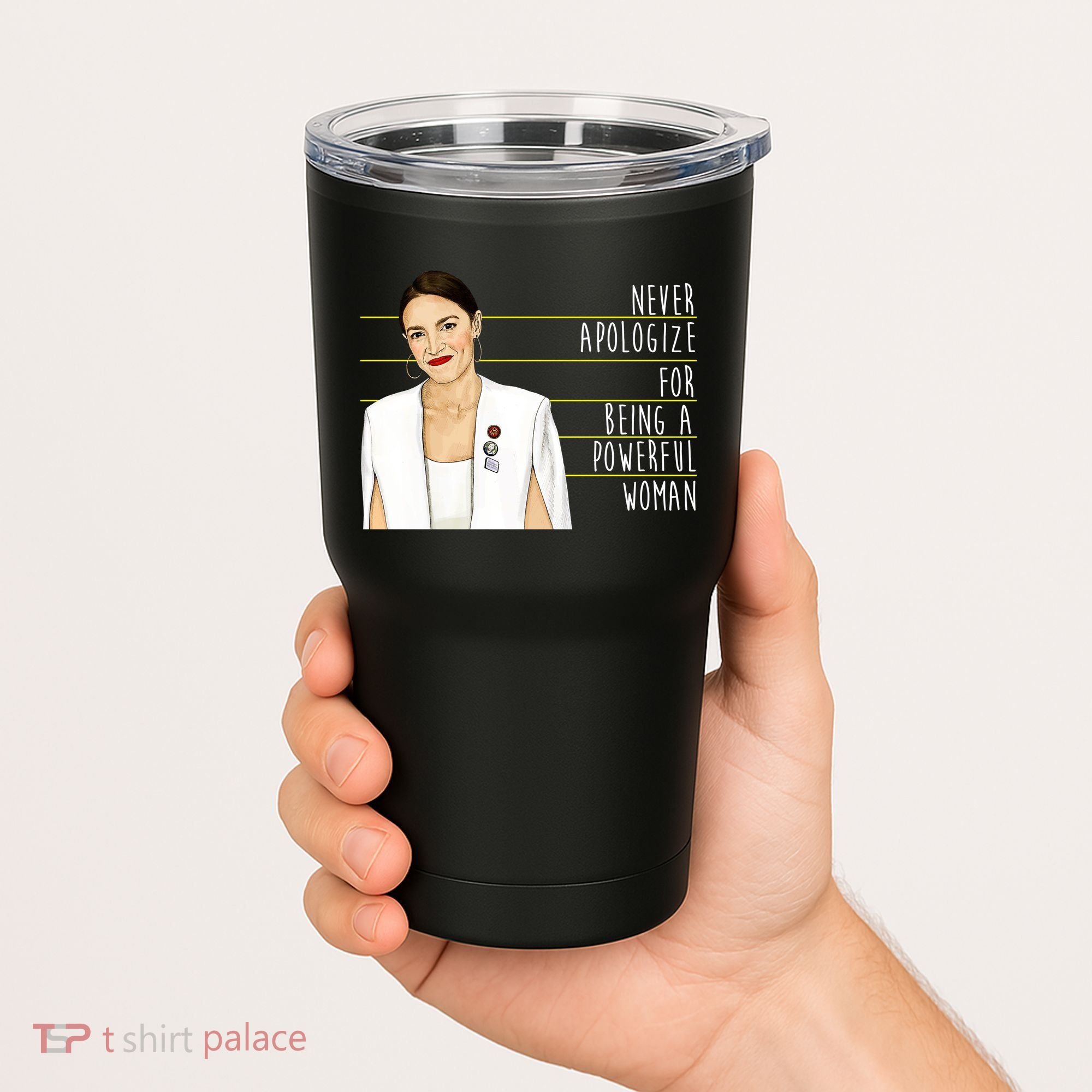 AOC Alexandria Ocasio Cortez Powerful Woman Quote Tumbler