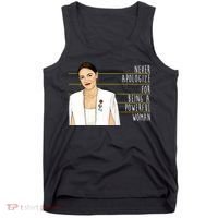 AOC Alexandria Ocasio Cortez Powerful Woman Quote Tank Top thumb 0