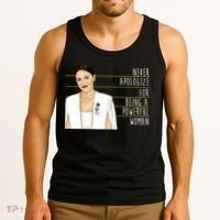 AOC Alexandria Ocasio Cortez Powerful Woman Quote Tank Top thumb 3