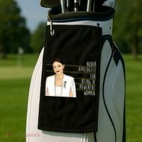 AOC Alexandria Ocasio Cortez Powerful Woman Quote Golf Towel thumb 2