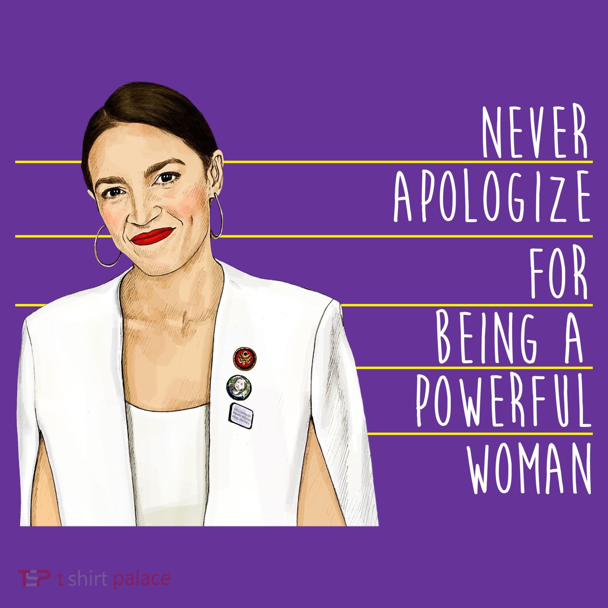 AOC Alexandria Ocasio Cortez Powerful Woman Quote Apron