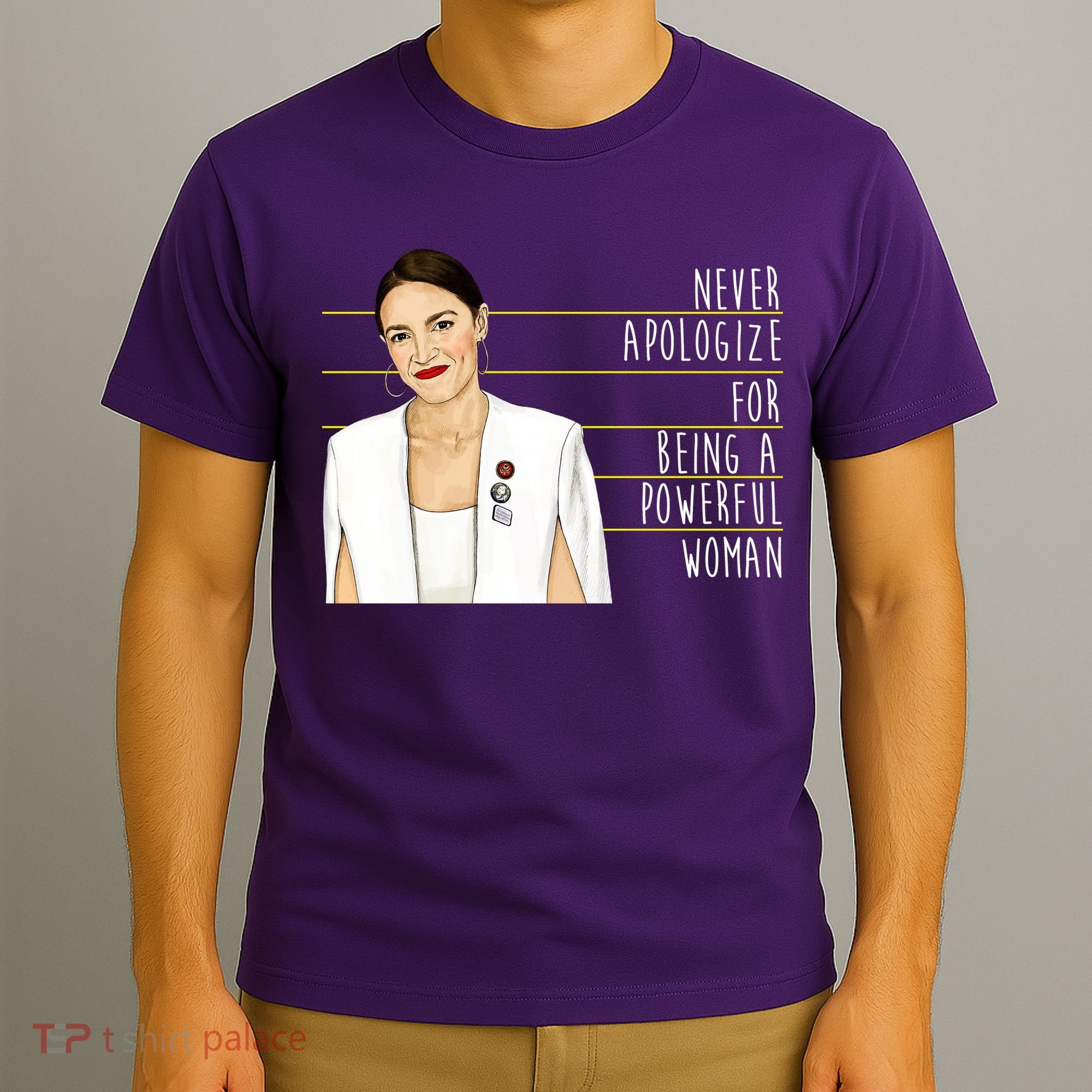 AOC Alexandria Ocasio Cortez Powerful Woman Quote T-Shirt