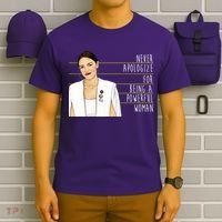 AOC Alexandria Ocasio Cortez Powerful Woman Quote T-Shirt thumb 6