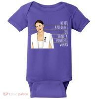 AOC Alexandria Ocasio Cortez Powerful Woman Quote Baby Bodysuit thumb 0