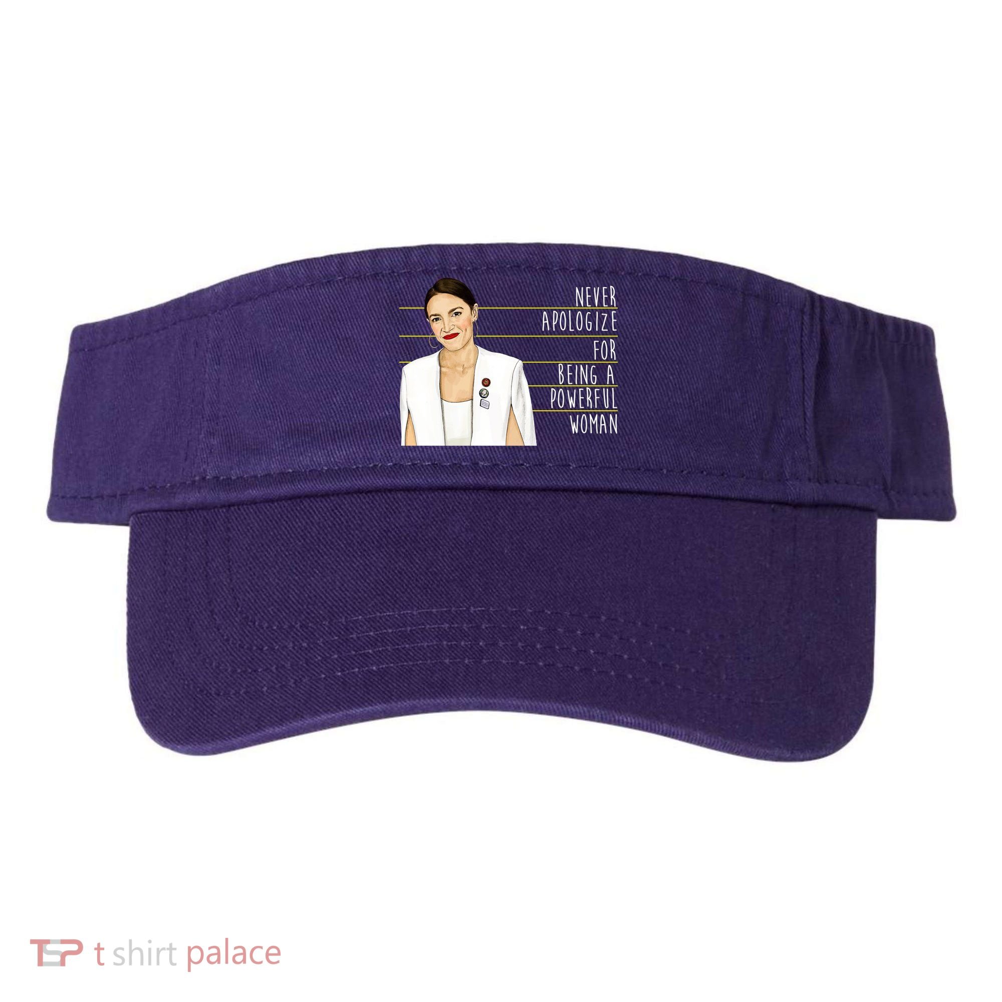 AOC Alexandria Ocasio Cortez Powerful Woman Quote Visor