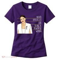 AOC Alexandria Ocasio Cortez Powerful Woman Quote Women's T-Shirt thumb 0