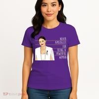 AOC Alexandria Ocasio Cortez Powerful Woman Quote Women's T-Shirt thumb 4