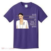 AOC Alexandria Ocasio Cortez Powerful Woman Quote Kids T-Shirt thumb 0