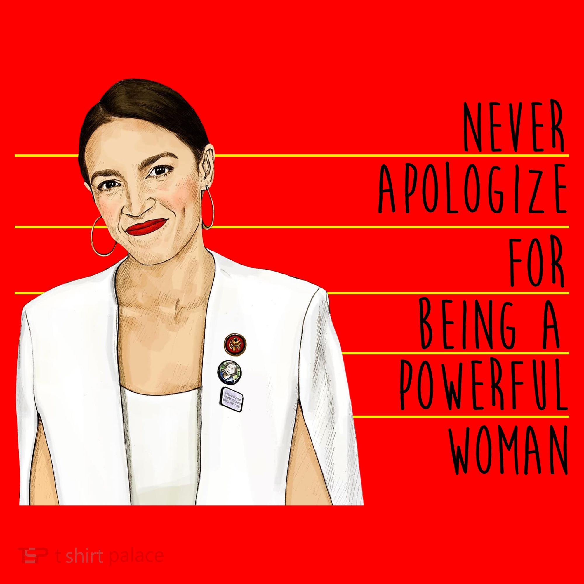 AOC Alexandria Ocasio Cortez Powerful Woman Quote Santa Hat