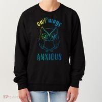 Always Anxious Owl Funny Women's Sweatshirt thumb 0