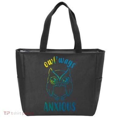 Always Anxious Owl Funny Tote Bag