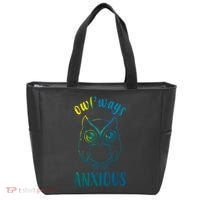 Always Anxious Owl Funny Tote Bag thumb 0