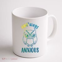 Always Anxious Owl Funny Coffee Mug thumb 1