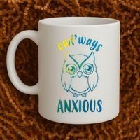 Always Anxious Owl Funny Coffee Mug thumb 2