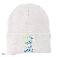 Always Anxious Owl Funny Beanie thumb 0