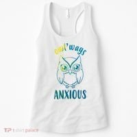 Always Anxious Owl Funny Women's Tank Top thumb 0