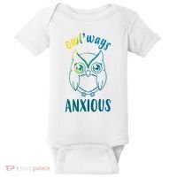 Always Anxious Owl Funny Baby Bodysuit thumb 0
