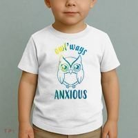 Always Anxious Owl Funny Toddler T-Shirt thumb 2