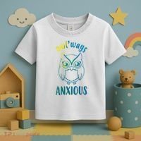 Always Anxious Owl Funny Toddler T-Shirt thumb 3