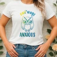 Always Anxious Owl Funny Women's T-Shirt thumb 2
