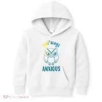 Always Anxious Owl Funny Kids Hoodie thumb 0