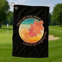 Acorn And Oak Leaf For Nature Lovers Golf Towel thumb 1