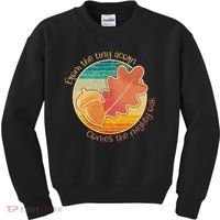 Acorn And Oak Leaf For Nature Lovers Kids Sweatshirt thumb 0