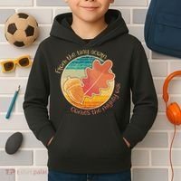 Acorn And Oak Leaf For Nature Lovers Kids Hoodie thumb 2
