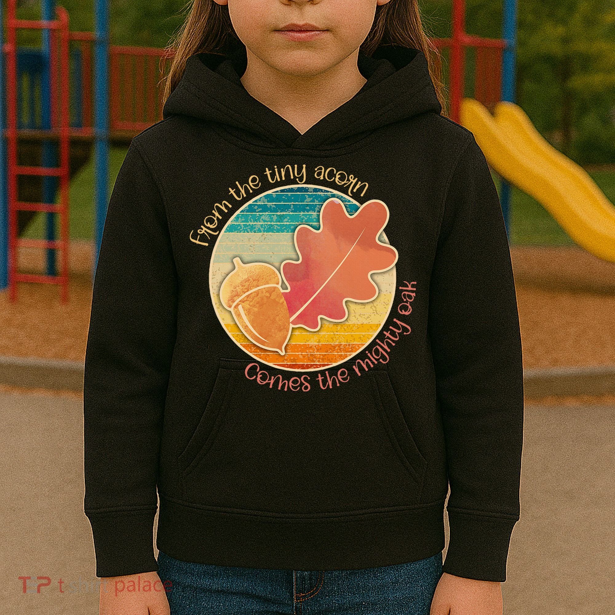 Acorn And Oak Leaf For Nature Lovers Kids Hoodie