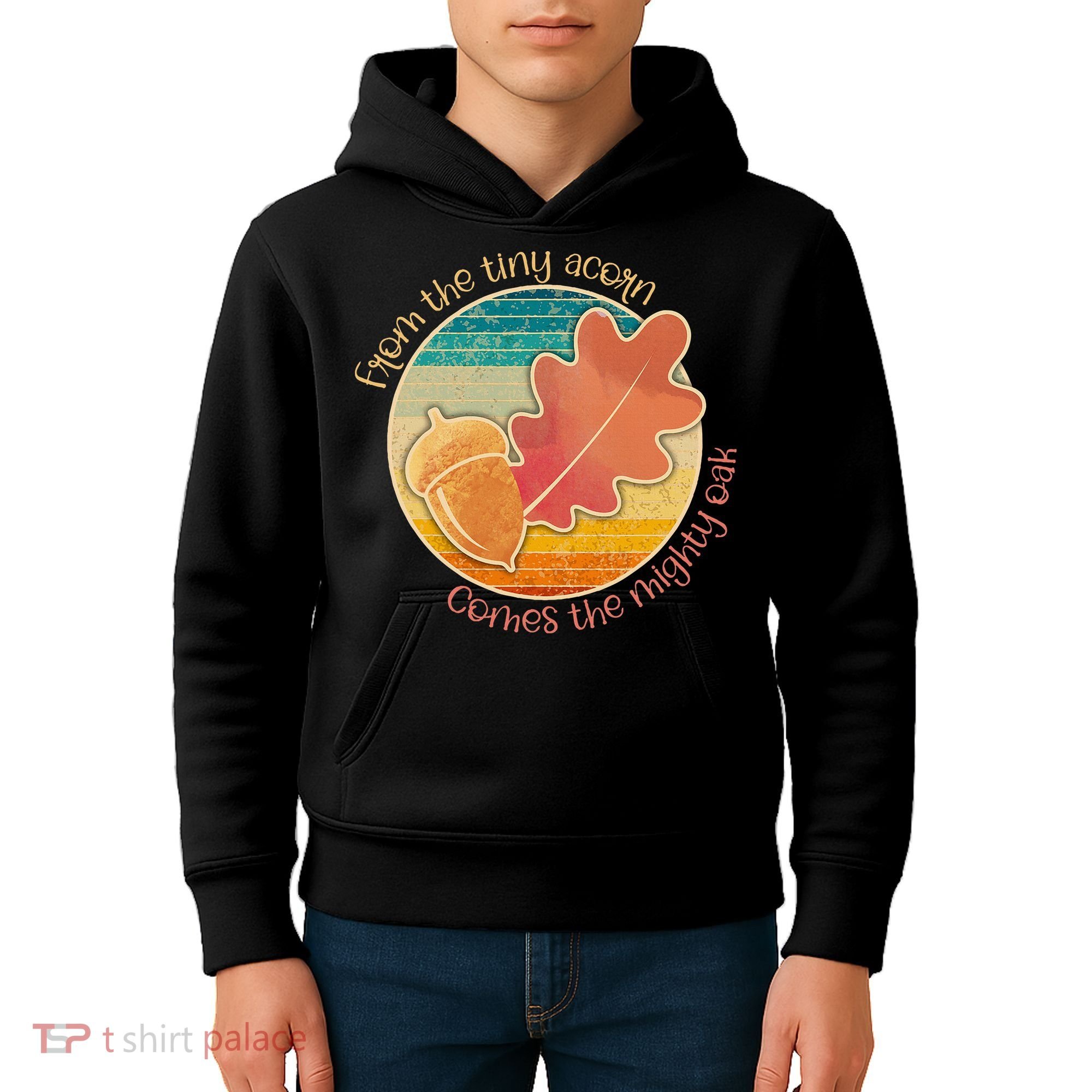 Acorn And Oak Leaf For Nature Lovers Kids Hoodie