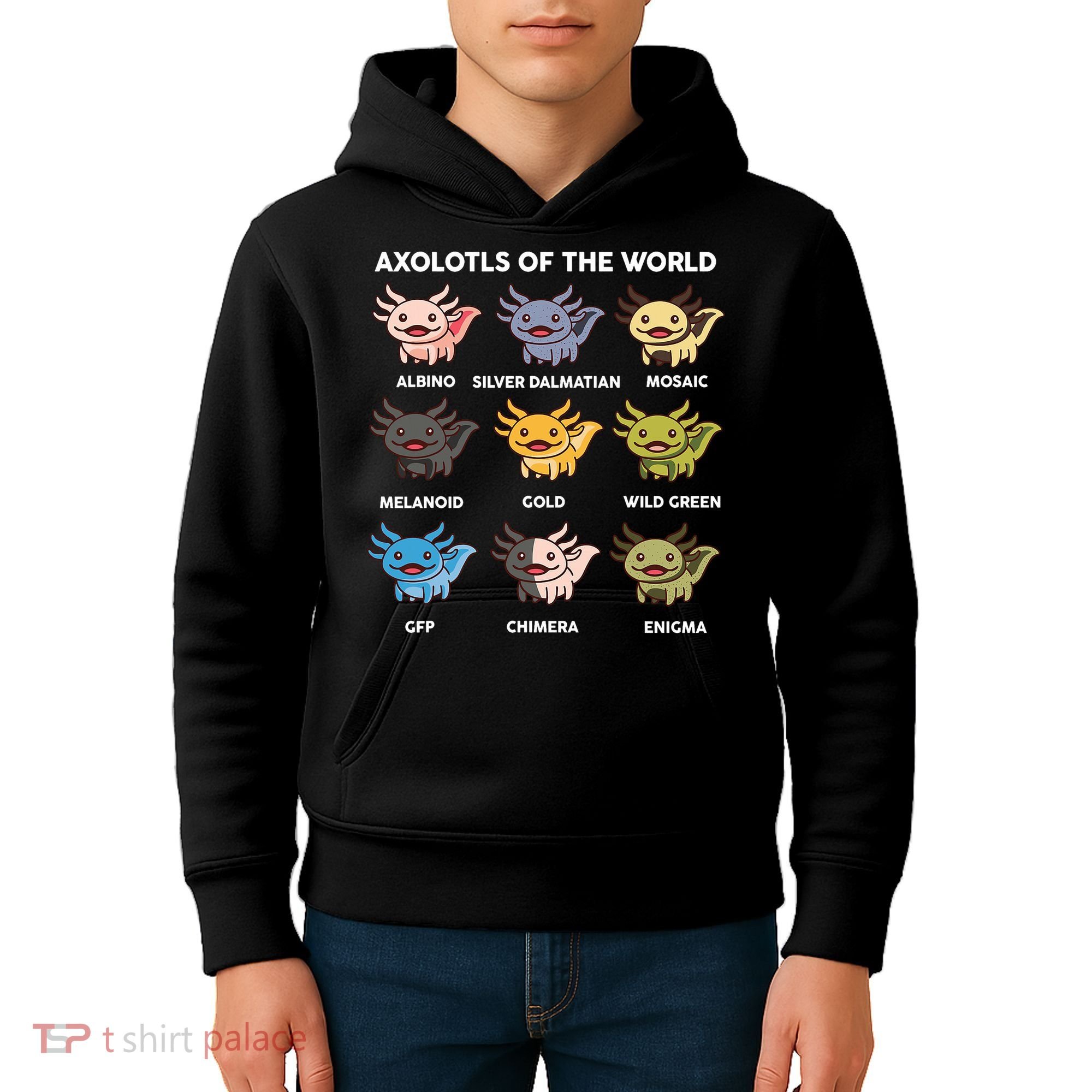 Axolotl-  Axolotl Of World  Kids Hoodie