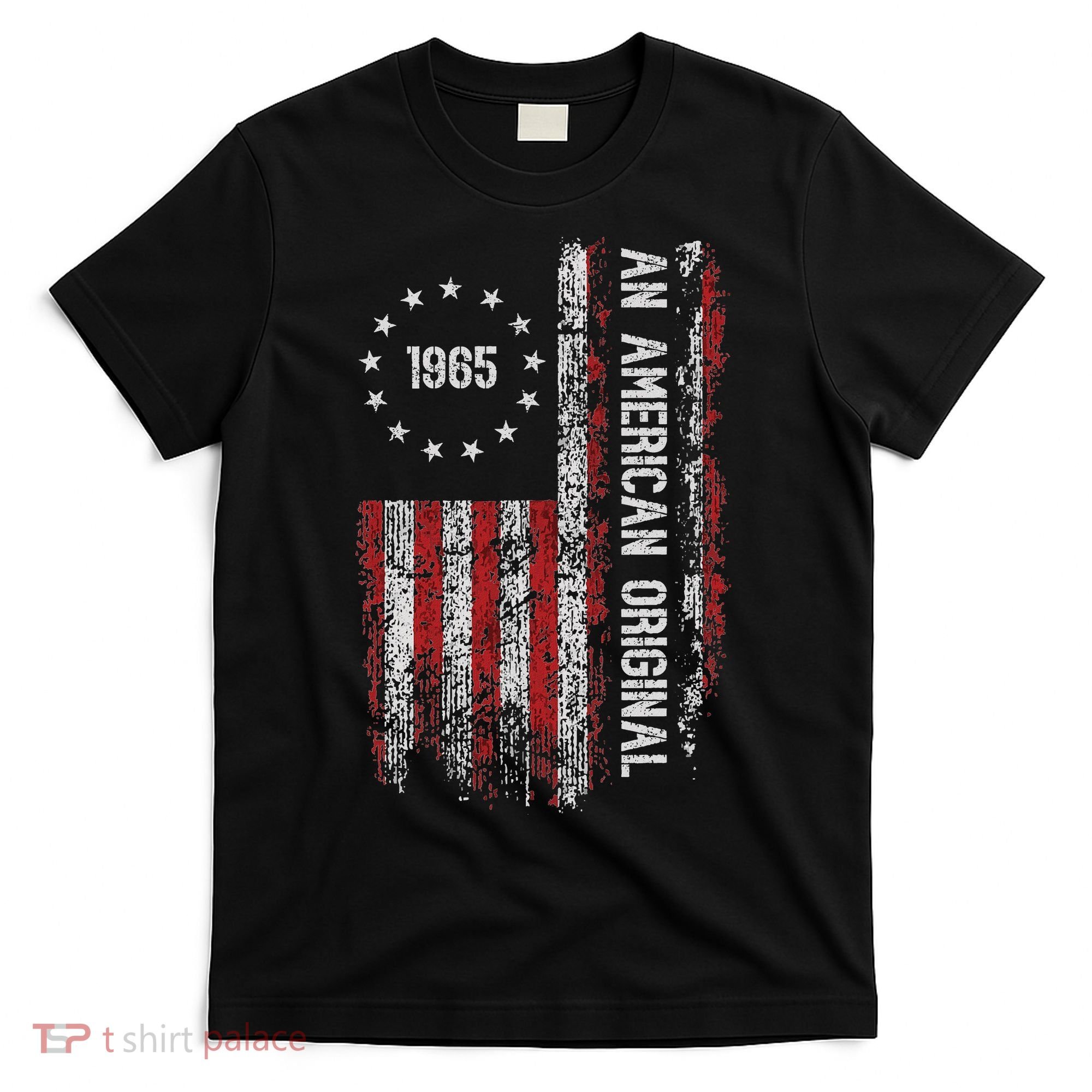 An American Original 1965 Birthday Vintage American Flag T-Shirt