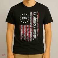 An American Original 1965 Birthday Vintage American Flag T-Shirt thumb 3