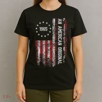 An American Original 1965 Birthday Vintage American Flag T-Shirt thumb 4