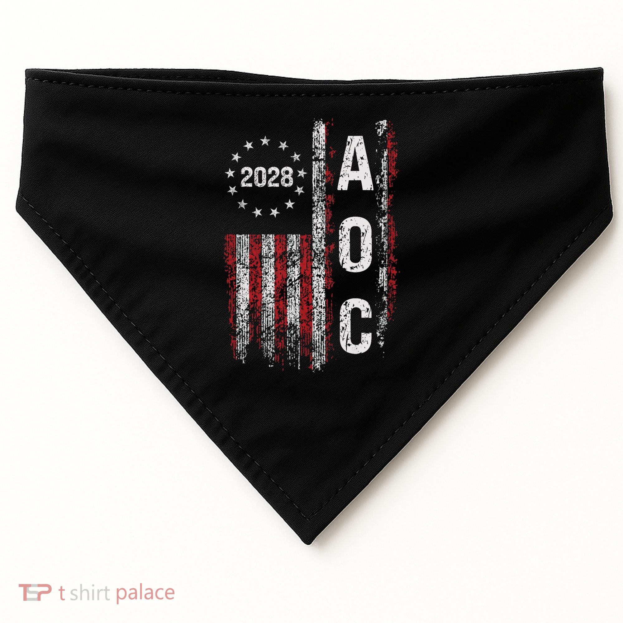 AOC Alexandria Ocasio Cortez 2028 For President Election USA-Made Doggie Bandana