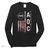 AOC Alexandria Ocasio Cortez 2028 For President Election Long Sleeve Shirt thumb 0