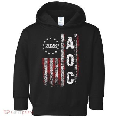 AOC Alexandria Ocasio Cortez 2028 For President Election Toddler Hoodie