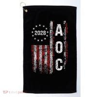 AOC Alexandria Ocasio Cortez 2028 For President Election Golf Towel thumb 0