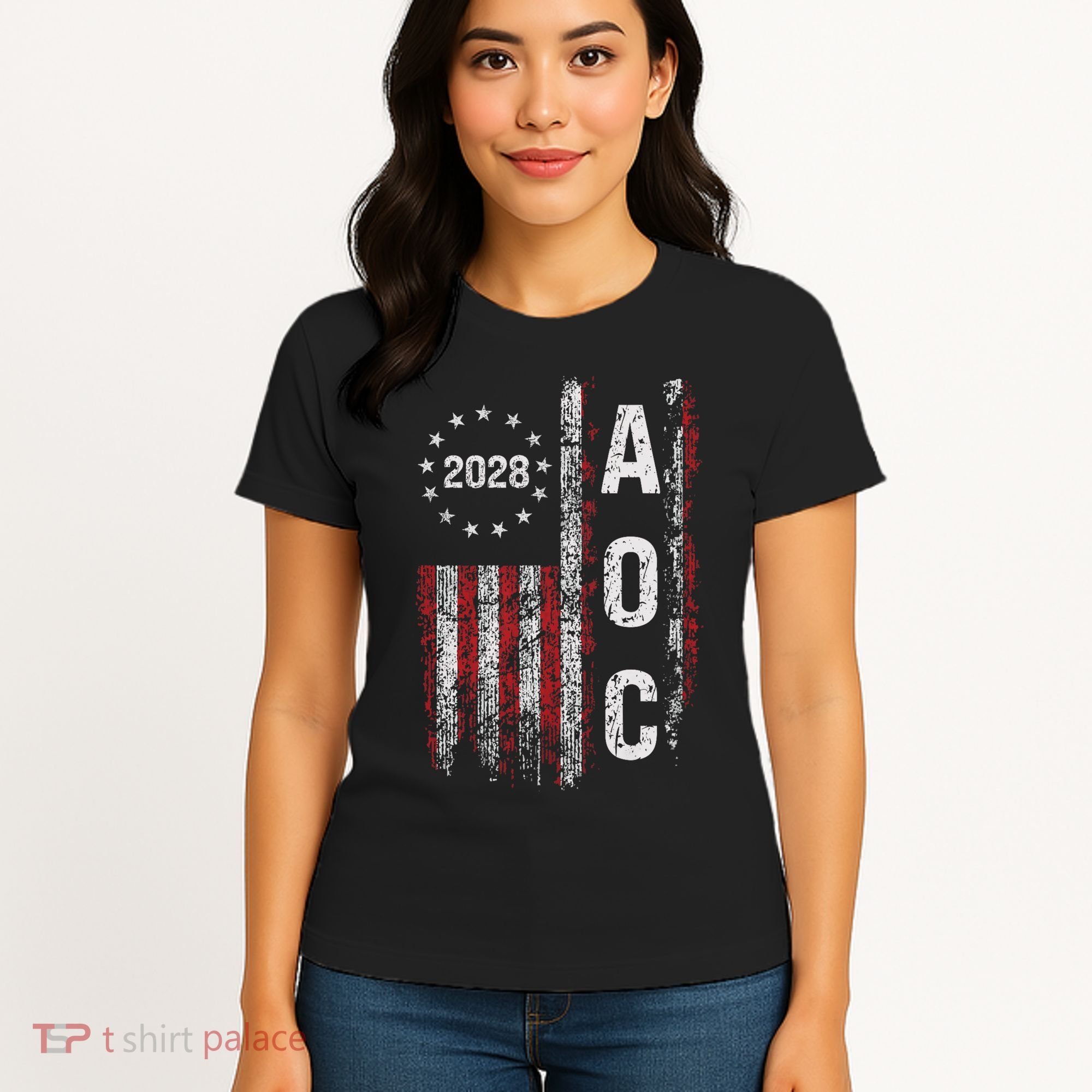 AOC Alexandria Ocasio Cortez 2028 For President Election Women's T-Shirt