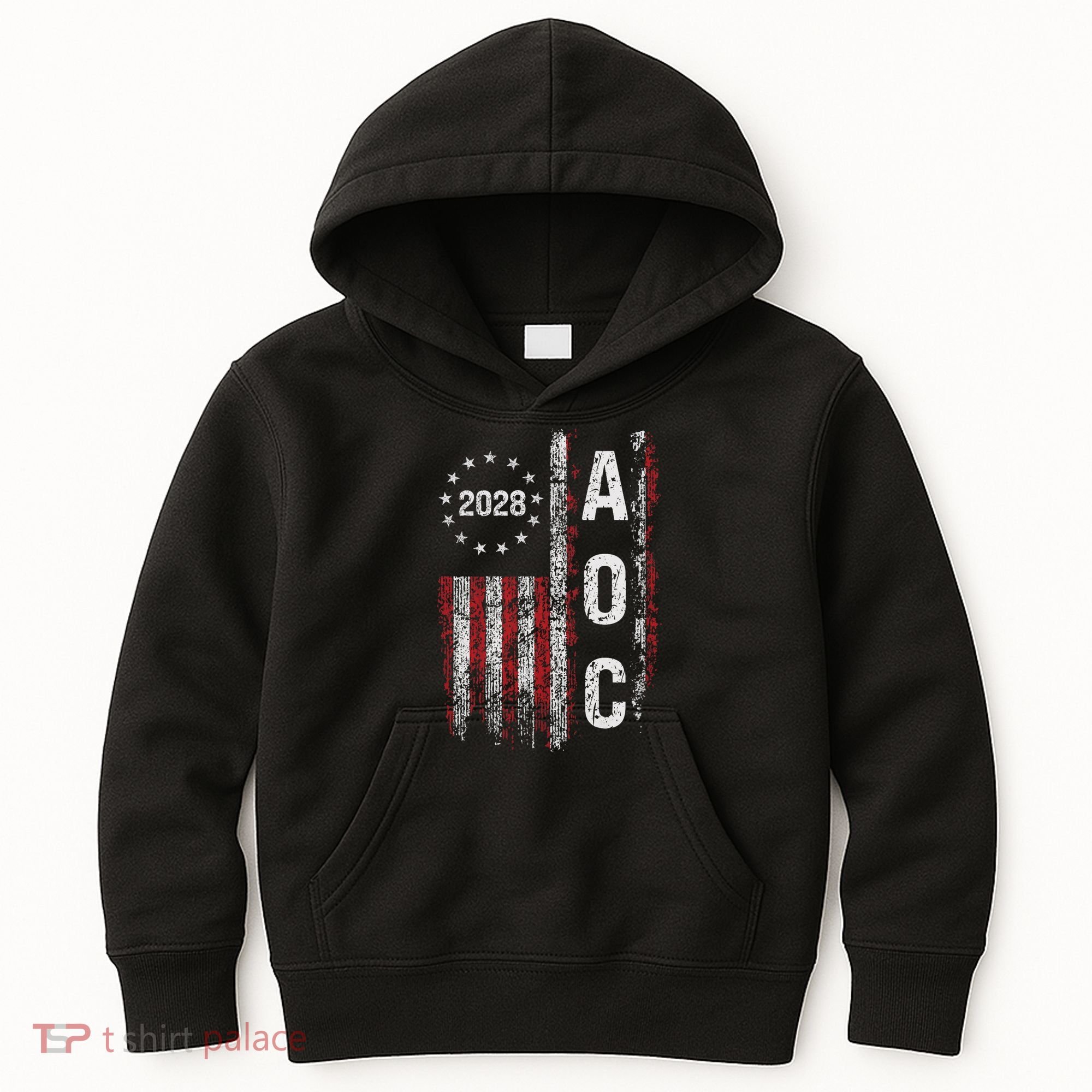 AOC Alexandria Ocasio Cortez 2028 For President Election Kids Hoodie