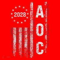 AOC Alexandria Ocasio Cortez 2028 For President Election Santa Hat thumb 1