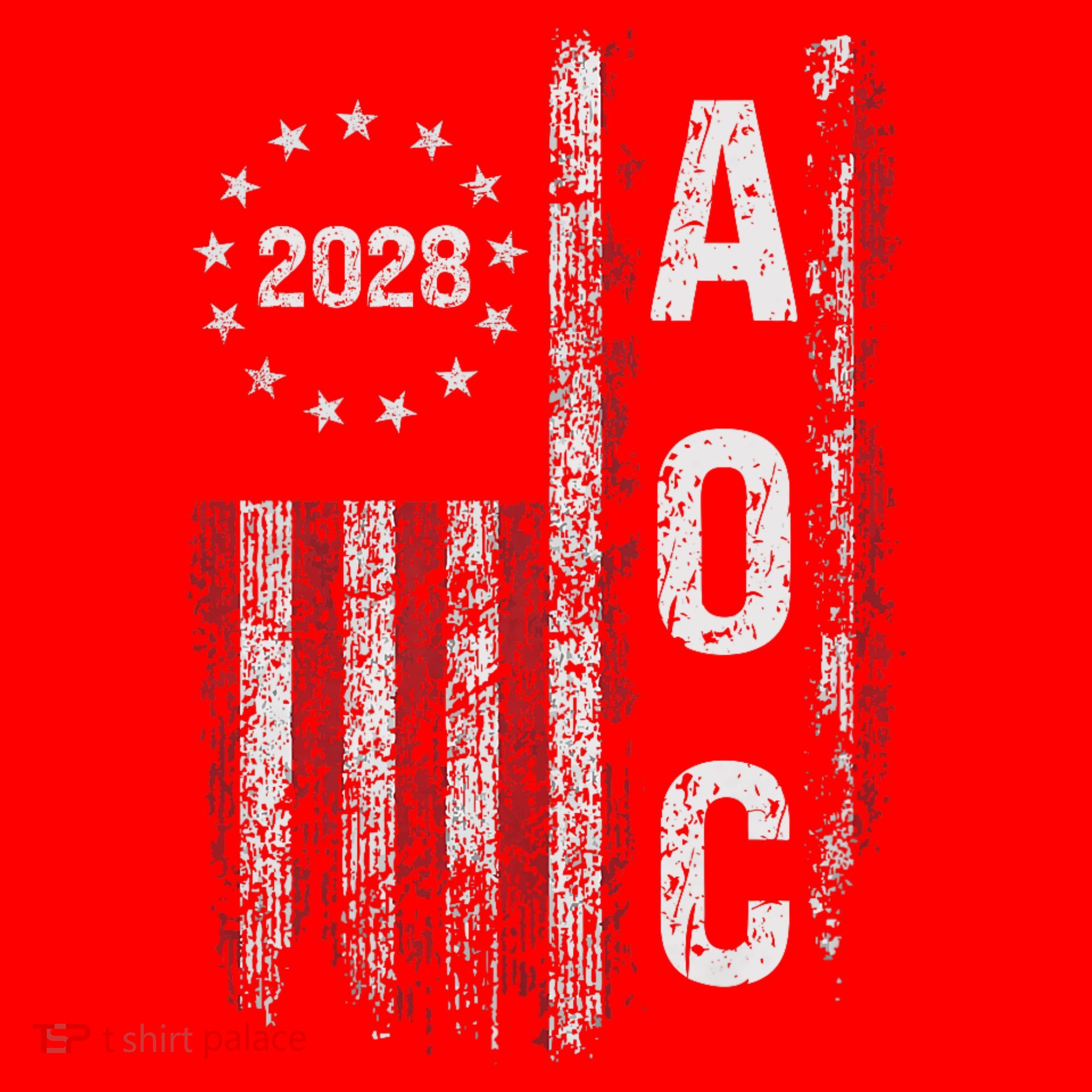 AOC Alexandria Ocasio Cortez 2028 For President Election Santa Hat